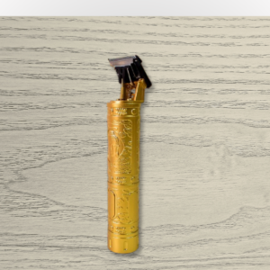 Compact plastic body hair trimmer with stainless steel blades and accessories