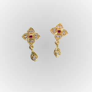 Radiant Blossom Gold Drop Earrings